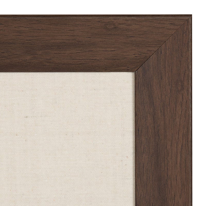 DesignOvation Beatrice Framed Linen Fabric Pinboard, 23x29, Walnut Brown - Image 4
